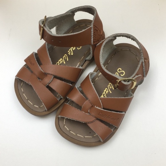 LIKE NEW! Baby Salt Water by Hoy Leather Sandals sz 4 - Picture 1 of 5